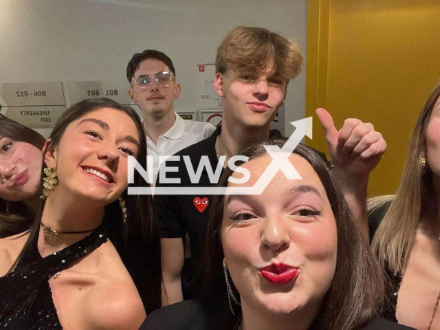 Picture shows 21-year-old Laura (bottom left) and her five friends, undated. They were victims of physical and sexual aggression in Milan, Italy. Note: Private photo taken from local media. (NF/newsX)