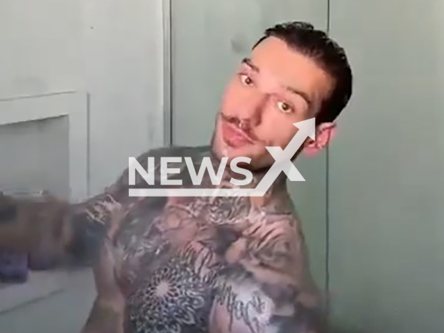 Lucas Lucco shows his private part in a video while taking a shower, undated. He decided to delete the content. Note: Photo is a screenshot from a video. (NF/newsX)