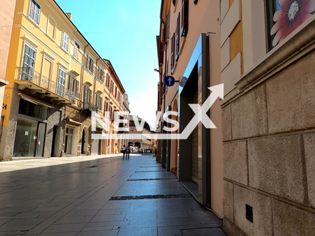 Illustrative image shows a street in Cesena, Italy, undated. Note: Image is a screenshot from video. (NF/newsX)