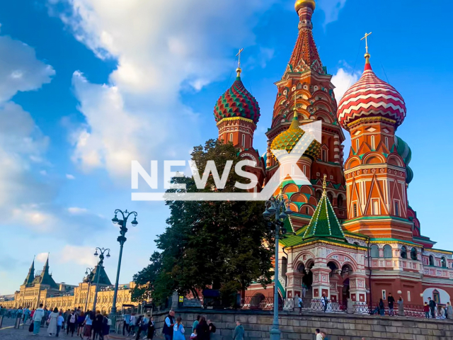 Illustrative photo of Moscow, Russia, undated. Russian police arrested a Brit for swearing. Note: Photo is a screenshot from video. (Newsflash/NX)