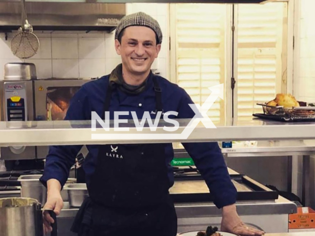 Italian chef Andrea Minguzzi poses in undated photo. His son was stabbed in Istanbul, Turkey. Note: Private photo taken from local media.(Newsflash/NX)