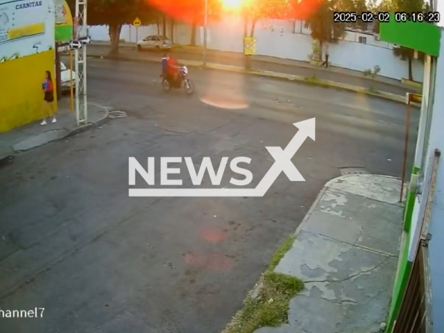 A man sexually assaults a woman in Celaya, Mexico, Feb.02, 2025. The woman filed a complaint.  Note: Photo is a screenshot from a video. (Newsflash/NX)