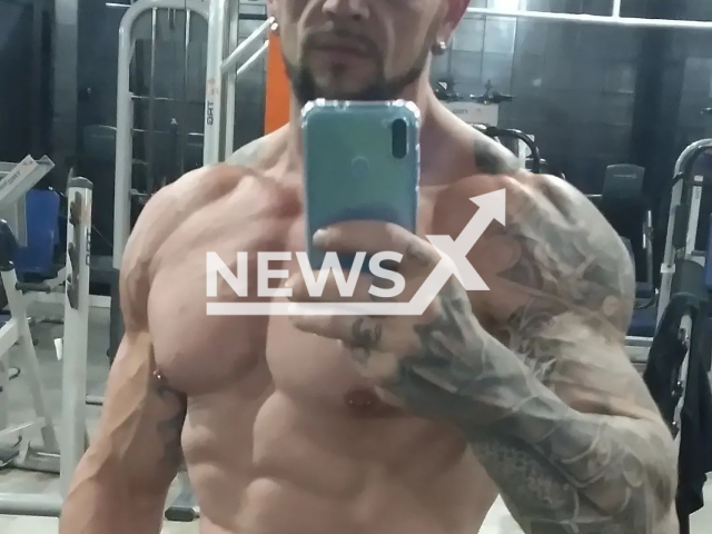 Fitness trainer Suel Nogueira, 40, poses in undated photo. He died in Curitiba, Brazil. Note: Private photo taken from social media.(Newsflash/NX)