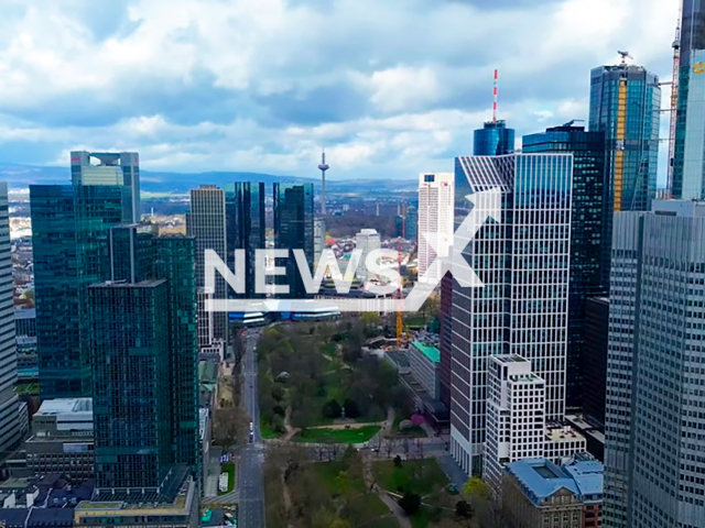 Illustrative image shows the city of Frankfurt, Germany, undated. Note: Image is a screenshot from video. (Newsflash/NX)