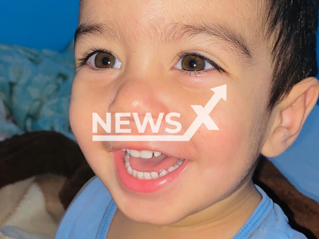 Picture shows two-year-old Salomao Rodrigues Faustino, undated. He died in Neropolis, Brazil, on Feb.18, 2025.Note: Private photo taken from social media.(@gisellerodrigues_ccb/Newsflash/NX)