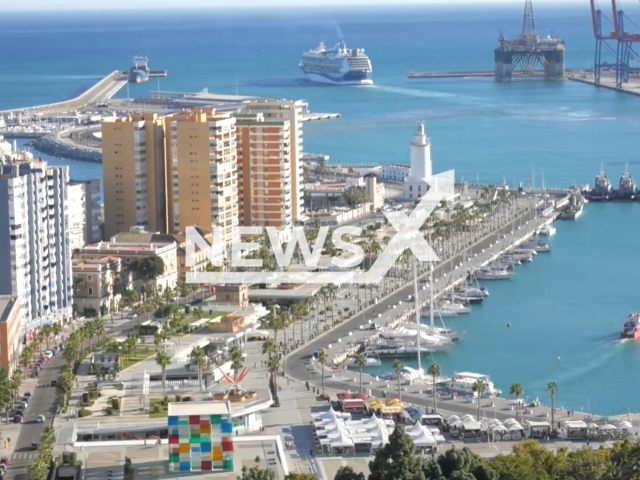 Malaga in Spain where three men were detained for trying to rape a woman, in May 2022. Note: Photo is a screenshot from a video(Newsflash).