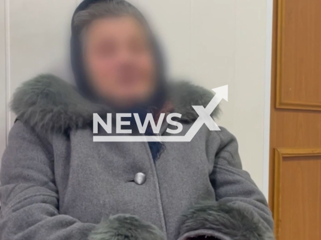 Picture shows the detained woman who was arrested in Stavropol, Russia, for feeding a pack of dogs that mauled a schoolgirl, undated. According to the authorities, the animals lived on the territory of her house. Note: Photo is a screenshot from a video(@su_skr26/Newsflash/NX)