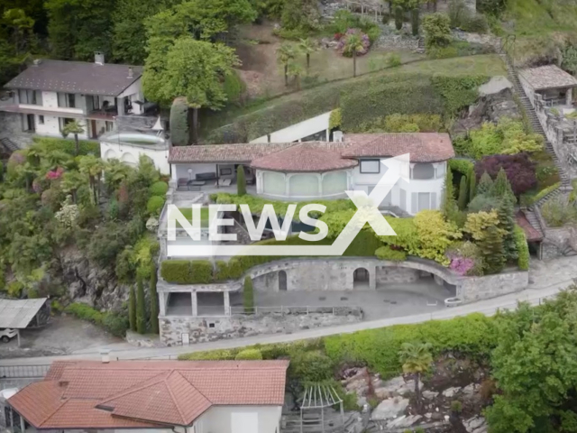 The 1000-square-metre luxury villa of Russian oligarch Andrey Klishas, aged 49, which was blocked by the Swiss canton of Ticino. Note: This photo is a screenshot from a video. (Newsflash)