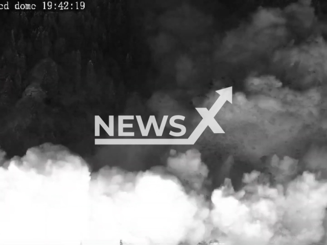 This image is a screen grab of the video supplied titled NewsX-MountTurk-01.mp4: CCTV camera shows an avalanche in Ayder Plateau, Rize Province, Turkey on Wednesday, Feb. 26, 2025.