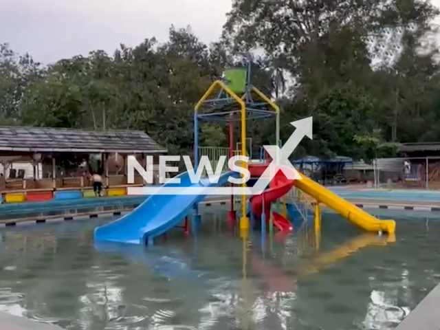 Insani Herbal Garden Swimming Pool in Depok where a 4-year old boy drowned in May 2022.
Note: Photo is a screenshot from a video(Newsflash).