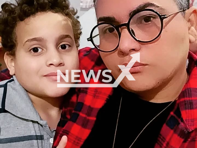 Raphael Batista and his son Gustavo pose in undated photo. They both transitioned into men. Note: Private photo taken from social media.(@raphaelegustavinho/Newsflash/NX)