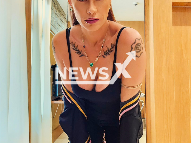 Aritana Maroni poses in undated photo. She was arrested in Salvador, Brazil. Note: Private photo taken from social media. (@aritanamaronioficial/Newsflash/NX)