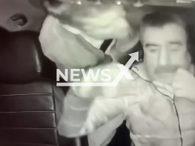 British boxer beats taxi driver in Eyupsultan, Turkey, April 25, 2025. Note: Photo is a screenshot from a video. (Newsflash/NX)