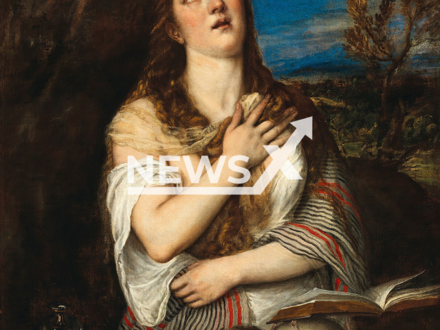 Titian's Penitent Magdalen which was considered lost, but was recently found in a private collection in London in England. Note: This photo is from a press release. (Dorotheum/Newsflash)