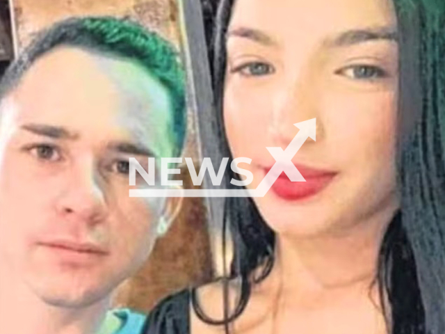Bruno Felisberto do Nascimento Tomiello, 29, poses with Kethlyn Vitoria de Souza, 15, undated. He was arrested for shooting her in the head in Guaranta do Norte, Brazil. Note: Private photo taken from local media. (Newsflash/NX)