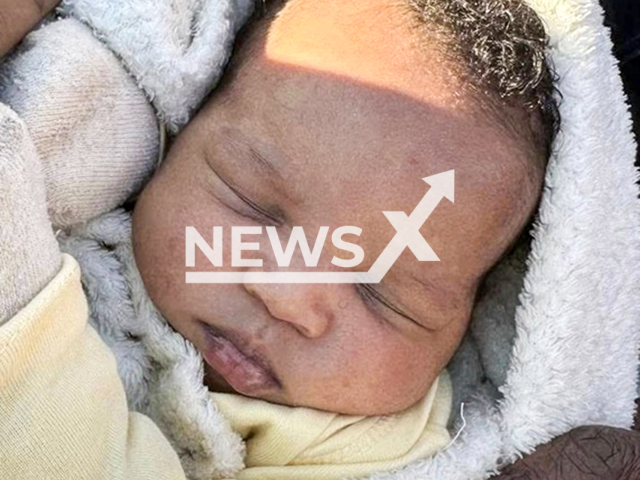 Picture shows baby Owami Lonathando Sindani, undated. A woman was arrested after kidnapping a baby in Durban, South Africa. Note: Photo from Reaction Unit. (@ReactionUnitSouthAfrica/Newsflash/NX)