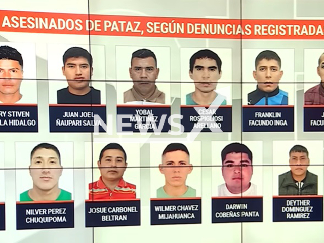 Picture shows the victims of the Pataz attack in Peru, undated. They had been kidnapped in a mineshaft on April 26, 2025. Note: Image is a screenshot from video. (Newsflash/NX)