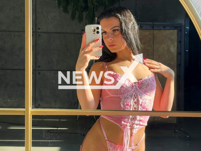 Elena Maraga poses in undated photo. She is kindergarten teacher in Treviso, Italy and has OnlyFans. Note: Private photo taken from social media. (@ele.emmee/Newsflash/NX)