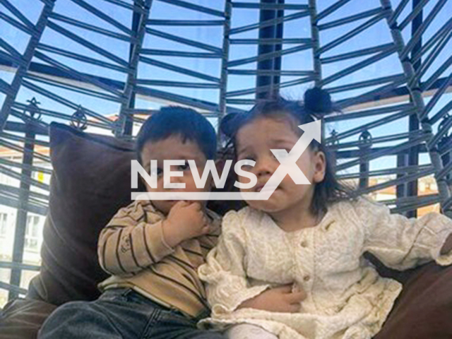 Picture shows the children, undated. Gokhan Dal lost his life when a military vehicle overturned and was laid to rest in Aksaray, Turkey. Note: Private photo taken from local media. (Newsflash/NX)