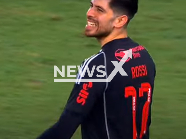 Picture shows the goalkeeper Agustin Rossi's car, undated. He and other members of Flamengo team were victims of an attempted robbery in Bonsucesso, Brazil on May 8, 2025. Note: Image is a screenshot from video. (Newsflash/NX)