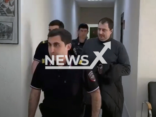 Picture shows ex-head of the Stavropol State Traffic Safety Inspectorate, Police Colonel Alexey Safonov, undated. He was sentenced to 20 years in prison in Cherkessk, Russia. Note: Image is a screenshot from video. ()Newsflash/NX)