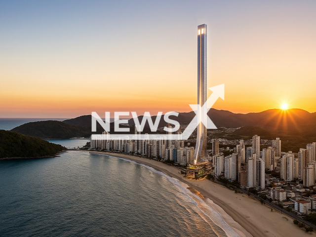 Picture shows the Senna Tower, undated. The skyscraper will measure over 500 metres and will be named after Brazilian sports and motor racing legend Ayrton Senna. Note: Private photo taken from a website. (FG Empreendimentos/Newsflash/NX)