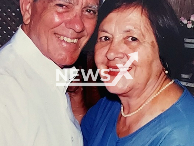 Picture shows Paschoal de Haro and Odileta Pansani de Haro, undated. They had been together for over 74 years and died both in Votuporanga, Brazil, on Apr.17, 2025. Note: Private photo taken from local media.(Newsflash/NX)