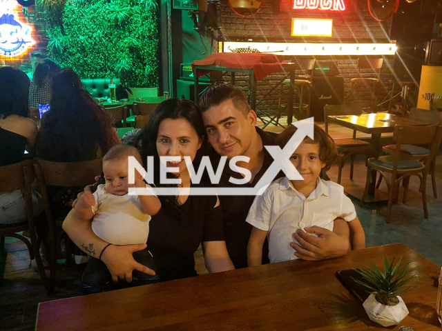Picture shows Turgay Gezgin his wife Fatma Gezgin and their children, undated. He was arrested on charges of starting the fire in which his family died in Nazilli district of Aydin in Turkey on March 18, 2025. Note: Private photo taken from social media. (Newsflash/NX)
