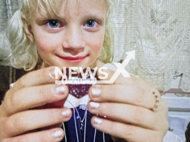 The photo shows a 7-year-old Angelina, who was murdered by a blow to the head with a hammer from a 14-year-old seventh-grade student in Berdiansk, Zaporizhzhia Oblast, Ukraine on Friday, May 16, 2025.
Note: Private photo.
(Newsflash/NX)