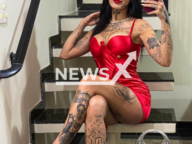 Luna Ambrozevicius Abrahao poses in undated photo. She was stabbed 9 times in Sao Paulo, Brazil on May 19, 2025. Note: Private photo taken from social media. (@luna_mtafe/Newsflash/NX)