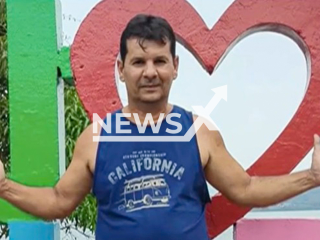 Eduardo da Silva Soares, 53, poses in undated photo. He was shot and killed in Sao Joao de Meriti, Brazil. Note: Private photo taken from local media. (Newsflash/NX)