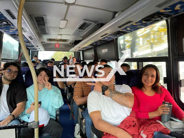 Photo shows the last photograph taken by the group traveling on the bus that crashed minutes later between Cajamarca and Calarca, in the department of Quindio, Colombia, May 24, 2025. At least 10 people died. Note: Private photo taken from local media. (Newsflash/NX)