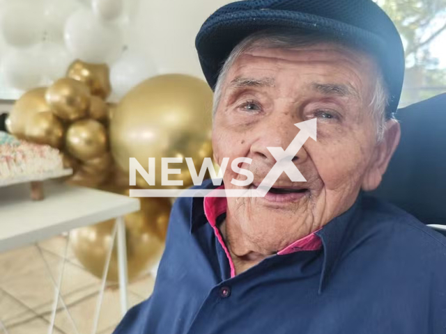 Levino da Costa de Jesus turns 118 in Para de Minas, Brazil, undated. He was born on May 6, 1907. Note: Private photo taken from local media. (Marisa Melo/Newsflash/NX)