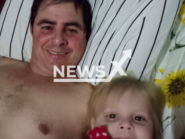 Picture shows Valmir Rodrigo Pegoraro and little Hosana Esmeralda Silva Pegoraro, undated. He killed his daughter in Abelardo Luz, Brazil, on May 25, 2025. Note: Private photo taken from social media. (Newsflash/NX)