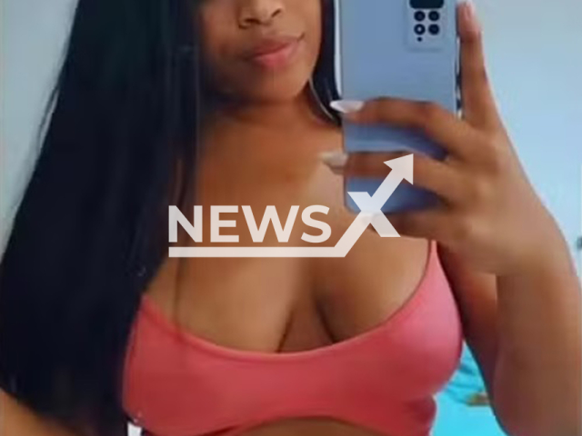 Poliana Santos do Vale poses in undated photo. She was stabbed to death by her ex, in front of her son, in Viana, Espirito Santo, Brazil, on May 29, 2025. Note: Private photo taken from local media. (Newsflash/NX)