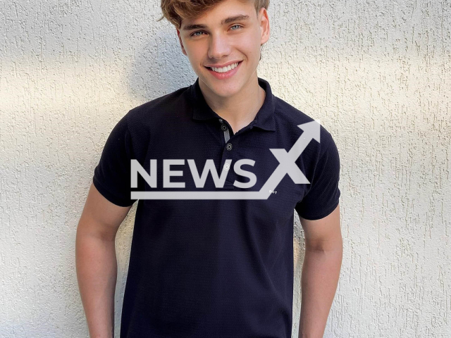 Nicolas Camassola, 17, poses in undated photo. He drowned on Pontal de Maceio beach, in Fortim in Brazil, June 3, 2025. Note: Private photo taken from social media. (@nicolas_camassola/Newsflash/NX)