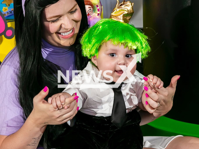 Picture shows digital influencer Viih Tube and her six-month-old son Ravi, undated. He spent weeks in the Intensive Care Unit as soon as he was born. Note: Private photo taken from social media. (@pequenoravi/Newsflash/NX)