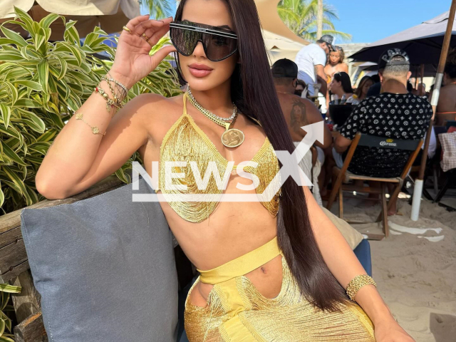 Influencer Emilly Souza poses in undated photo. She was arrested in Cuiaba, Brazil, June 3, 2025. Note: Private photo taken from social media. (@emillysouzaoficia_/Newsflash/NX)