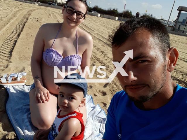 Picture shows Vasile Frumuzache with his family, undated. He was arrested after Denisa Maria Adas Paun's body was found in Montecatini Terme, Italy, on Jun.04,2025. Note: Private photo taken from social media. (Newsflash/NX)