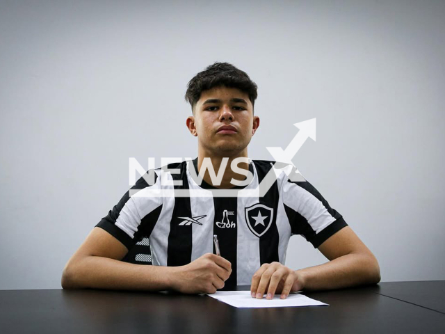Picture shows Bruninho, son of goalkeeper Bruno and model Eliza Samudio, undated. Bruninho was champion in the Rimini Cup Under-15 tournament in Germany on 8 June, 2025. Note: Private photo. (@bruninho_samudioofc/Newsflash/NX)