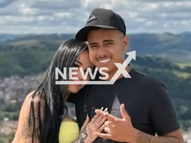 Luna Ambrozevicius Abrahao and her ex-boyfriend pose in undated photo. She was stabbed 9 times in Sao Paulo, Brazil on May 19, 2025. Note: Private photo. (Newsflash/NX)