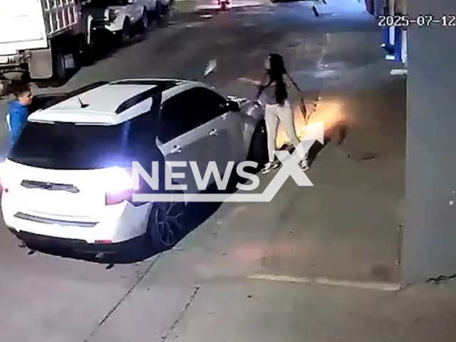 A man shoots woman dead in Guadalajara, Mexico, on Jul.12, 2025. The suspect was the victim's ex-partner. Note: Photo is a screenshot from a video. (Newsflash/NX)