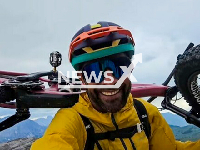 Andreas Tonelli poses in undated photo. He died after falling on his bike in Val Gardena, Italy. Note: Private photo taken from social media. (@andreas_tonelli/Newsflash/NX)