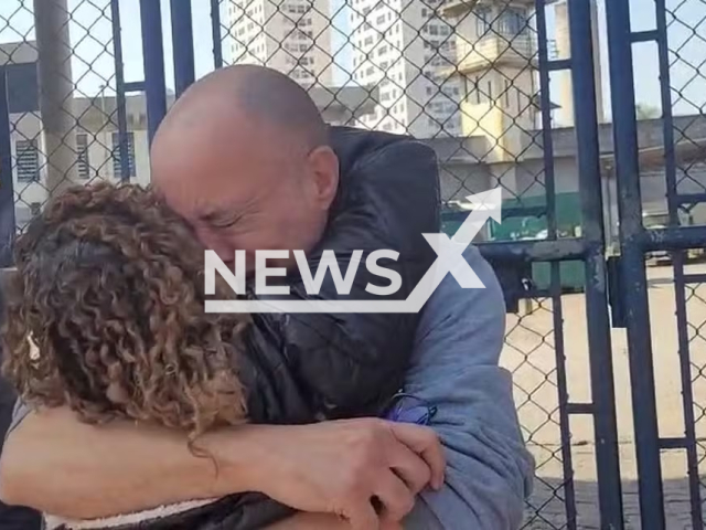 Picture shows Jabson Andrade da Silva , 56, hugging his daughter, undated. He was wrongfully arrested in Sao Paulo, Brazil, on Jul.07,2025. Note: Private photo. (Newsflash/NX)