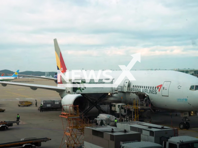 Illustrative image shows Asiana Airlines plane, undated. Note: Image is a screenshot from video. (Newsflash/NX)
