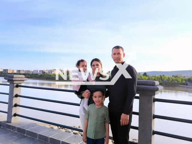Coskun Soylemez poses with his wife and children, undated. He killed them before killing himself in Denizli. Turkey, on Aug.01, 2025. Note: Private photo taken from social media. (Newsflash/NX)