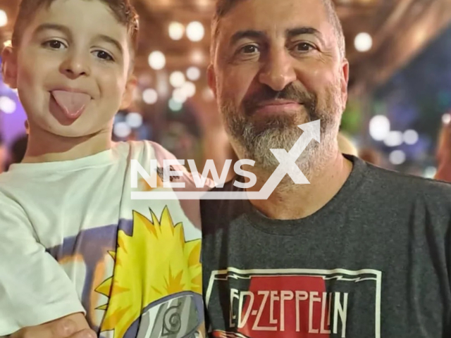 Picture shows Alejandro Ruffo with his son, undated. He killed his son Enzo Joaquin in Lomas de Zamora, Argentina, on Aug.05, 2025. Note: Private photo taken from social media. (Newsflash/NX)