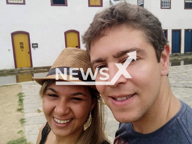 Marcus Marinho and Luana de Paula pose in undated photo. Luana died in an accident in Rio de Janeiro, Brazil. Note: Private photo taken from social media. (@omarcusmarinho/Newsflash/NX)