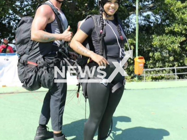 Picture shows Luan Calor Cannelas Gomes da Silva and Vanessa do Nascimento Alves before the accident, undated. They died while paragliding in Niteroi, Brazil, on Aug.8, 2025. Note: Private photo. (Newsflash/NX)