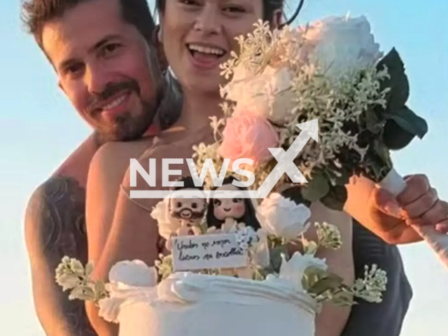 Arthur O Urso poses with  Luana Kazaki in undated photo. He announced the end of his relationship with Luana Kazaki, to whom he was married for 10 years. Note: Private photo. (@arthurourso/Newsflash/NX)